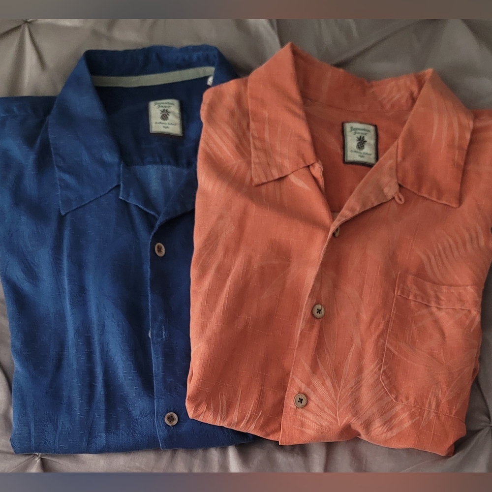 BOGO * Jamaica Jaxx Casual Shirts XL Blue / Peach